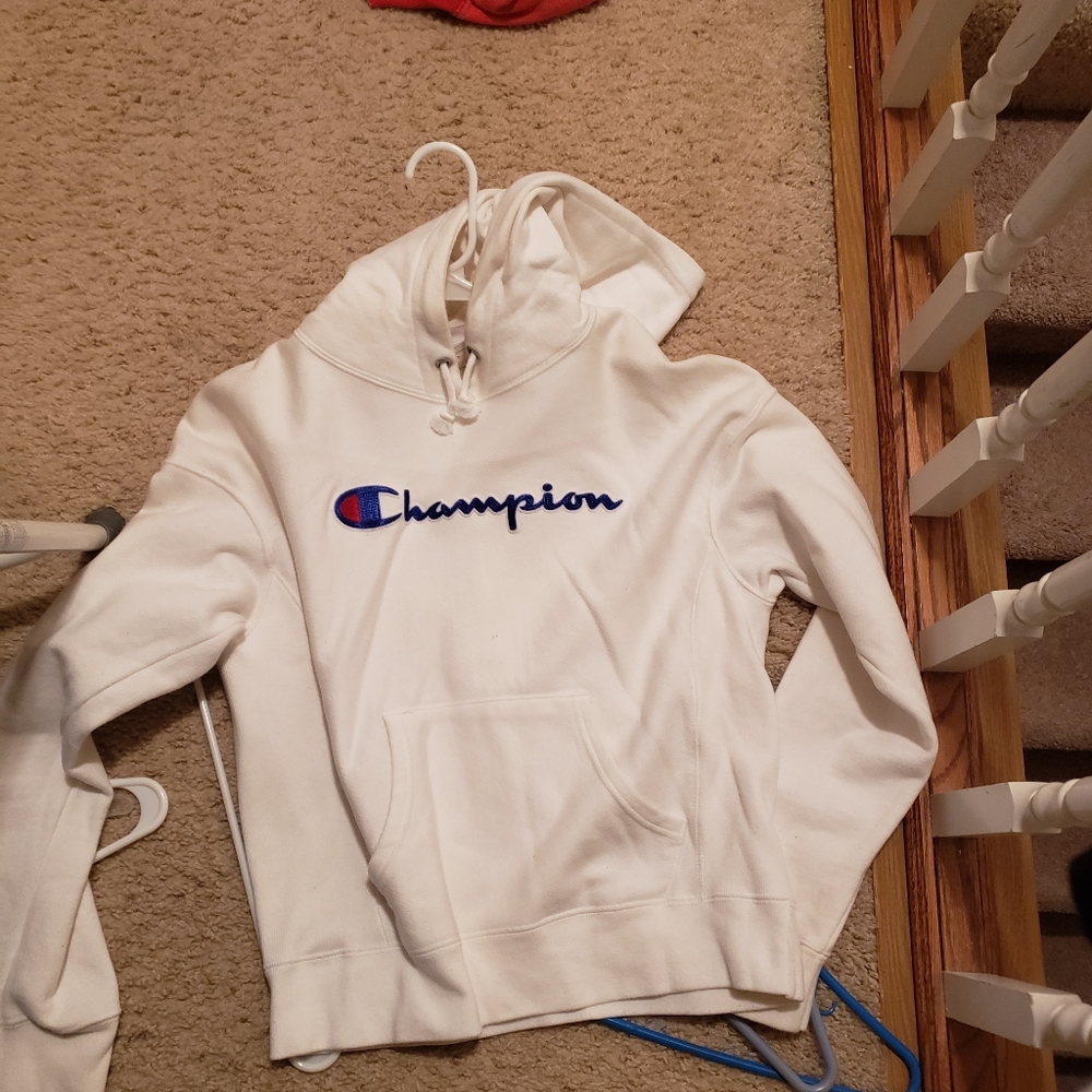 White champion hoodie